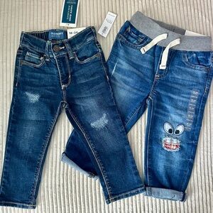 NWT 2 pair BabyGap and Old Navy 18-24 Toddler Jeans
